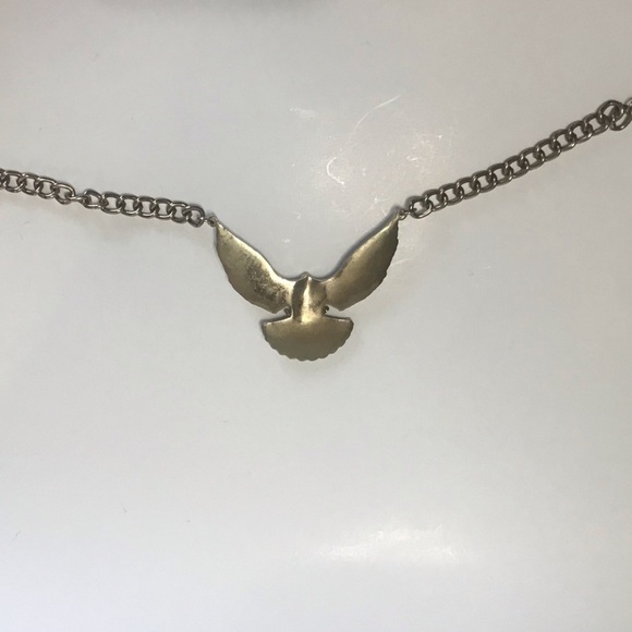 Eagle Pendant Jewelry Large Gold Tone Jeweled Textured Dimensional Chunk… - Picture 8 of 15